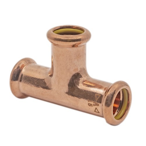 22mm Gas Copper Press Fit Equal Tee (M Press)