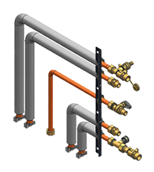 Vitodens 222-EM Standard Side Connection Set (ZK04312)