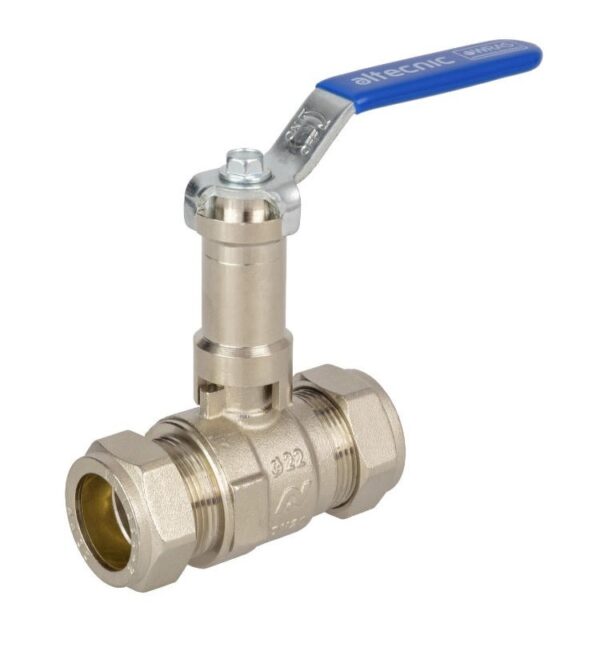 Altecnic 22mm Butterfly Ball Valve Ext. Blue Handle (AI-373B22E)