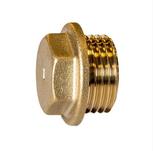 Yellow Brass 3/8" Flanged Plug