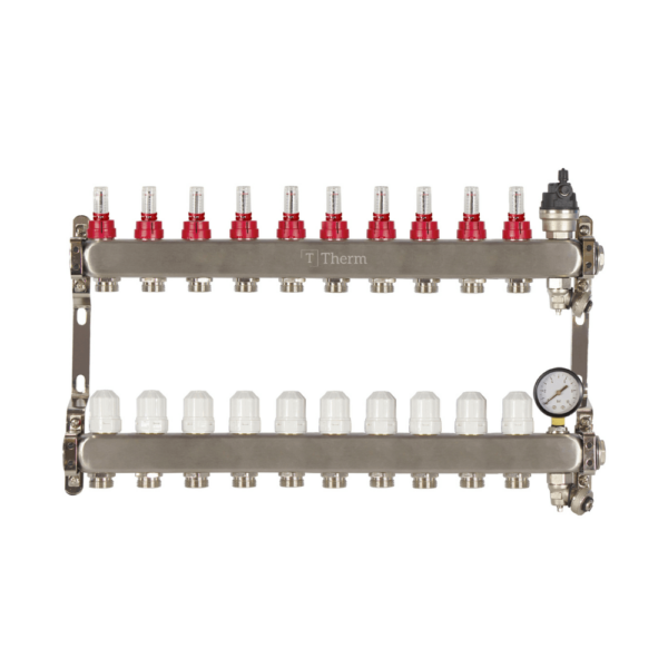 Theoheat 10 Port Manifold With 1" Isolation Valves