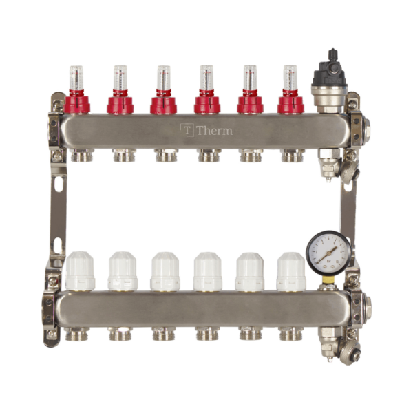 Theoheat 6 Port Manifold With 1" Isolation Valves