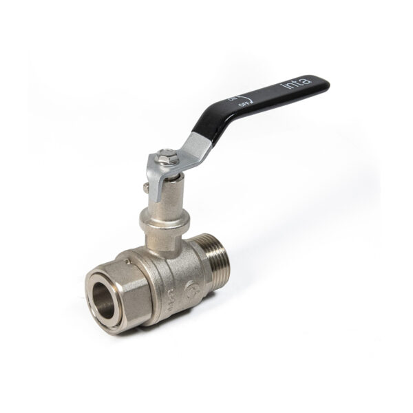 Intatec 1" Female Swivel x 1" Male Flat Face Ball Valve Extended Lever (HPBV11)